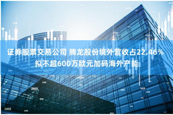 证券股票交易公司 腾龙股份境外营收占22.46% 拟不超600万欧元加码海外产能