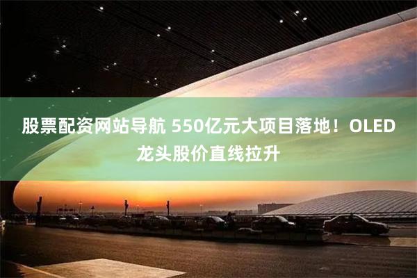 股票配资网站导航 550亿元大项目落地！OLED龙头股价直线拉升